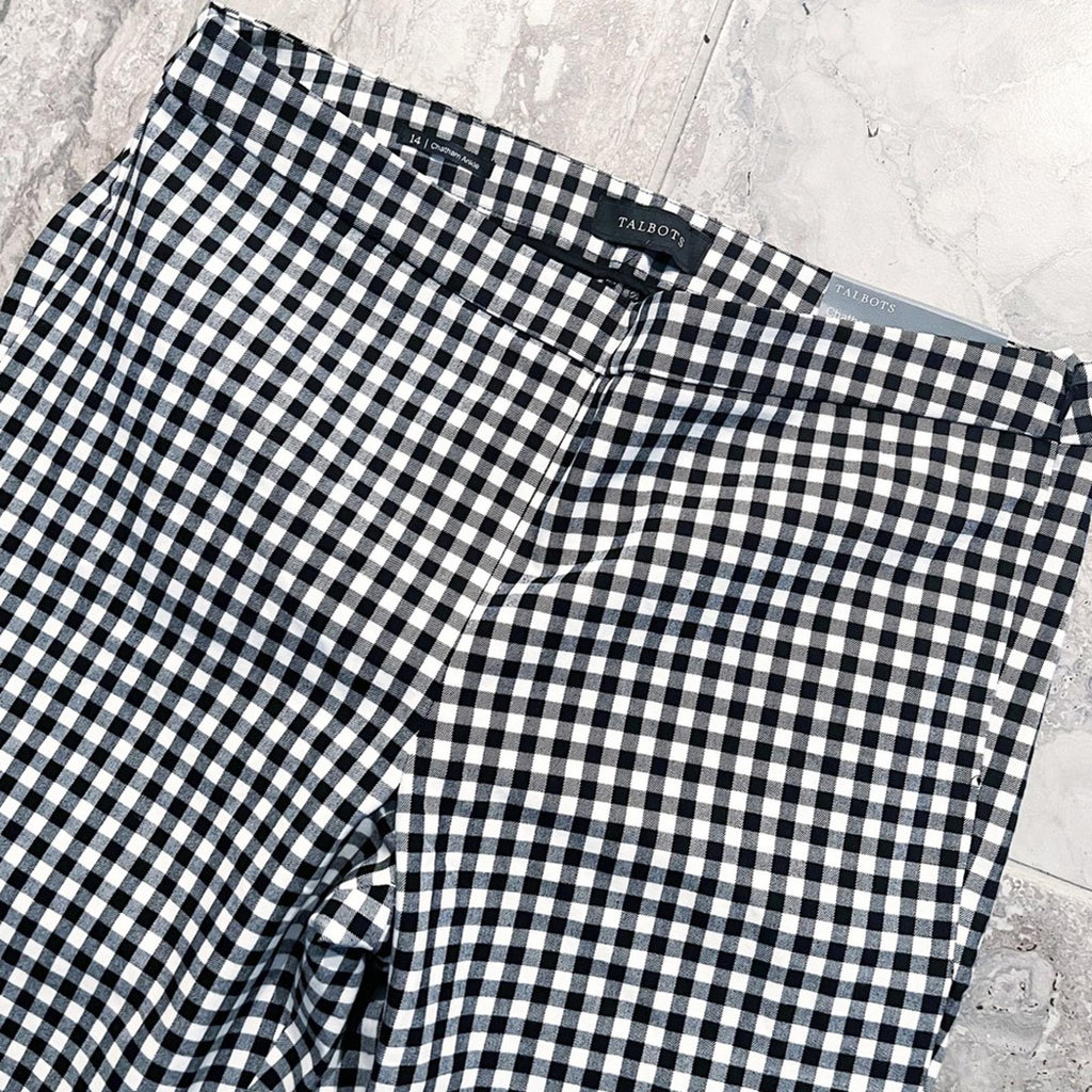 Talbots Chatham Ankle Pants in Sunrise Gingham, Size 14 New w/Tag