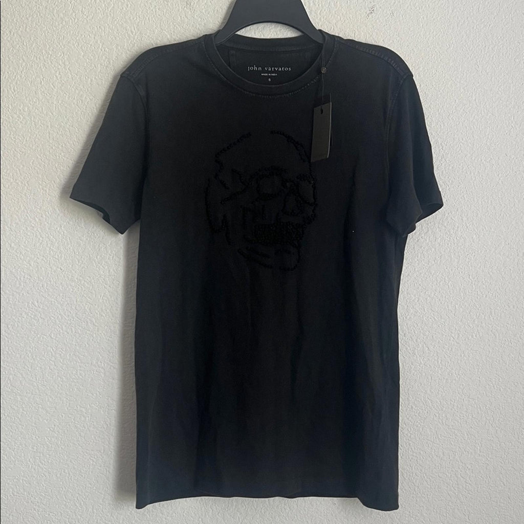 John Varvatos Black Knot Skull Short Sleeve T-Shirt, Men's Size S, NWT