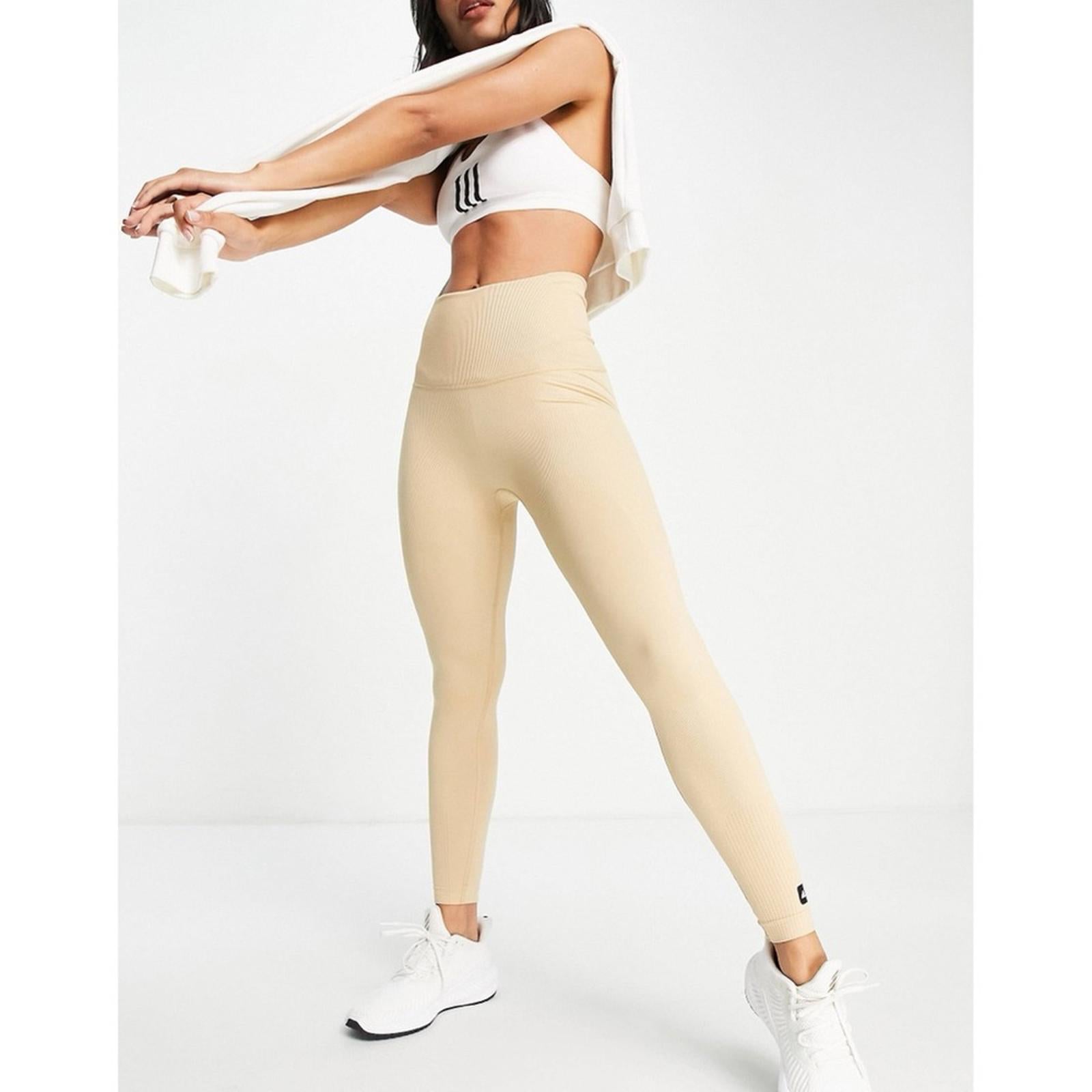 Adidas Formotion Training Sculpt Seamlessly Hazy Beige Tights, Plus Size 3X NWT