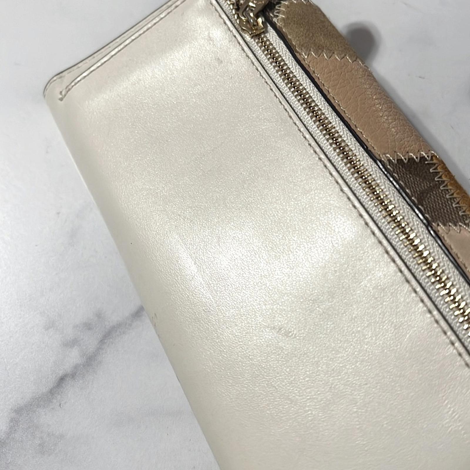 Coach Trifold Leather Wallet with Patchwork, EXCELLENT! Retail $278