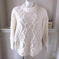 Barney's NY Co-Op Sweater Pom-Pom Oversized Knit Pullover, Size L New w/Tag