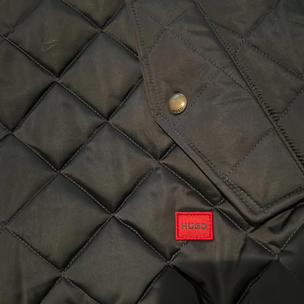 HUGO Bonod Quilted Bomber Jacket in Black, Size XL New w/Tag $445