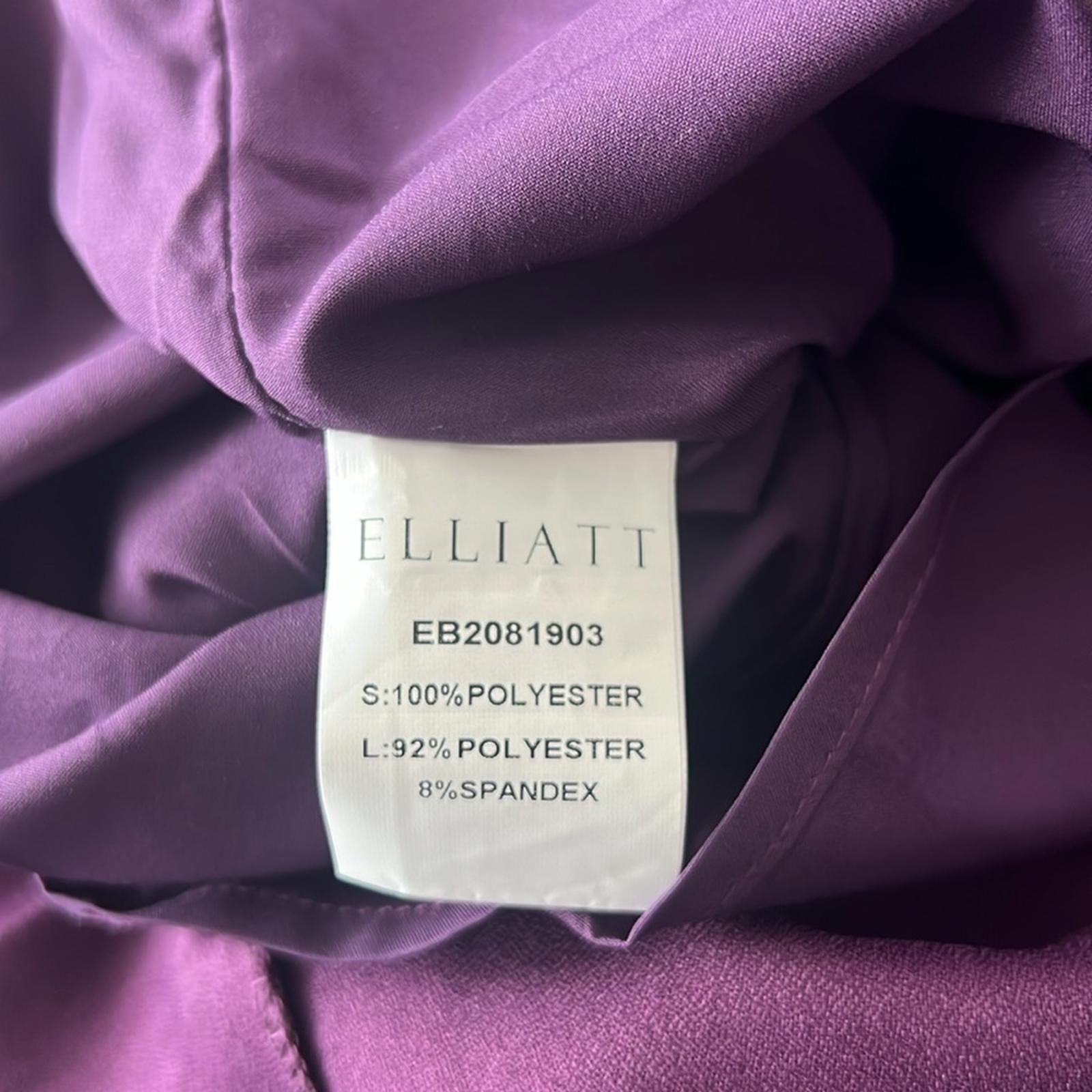 NEW Elliatt Reception Cascade Ruffle Strapless Dress in Purple, Size L $170