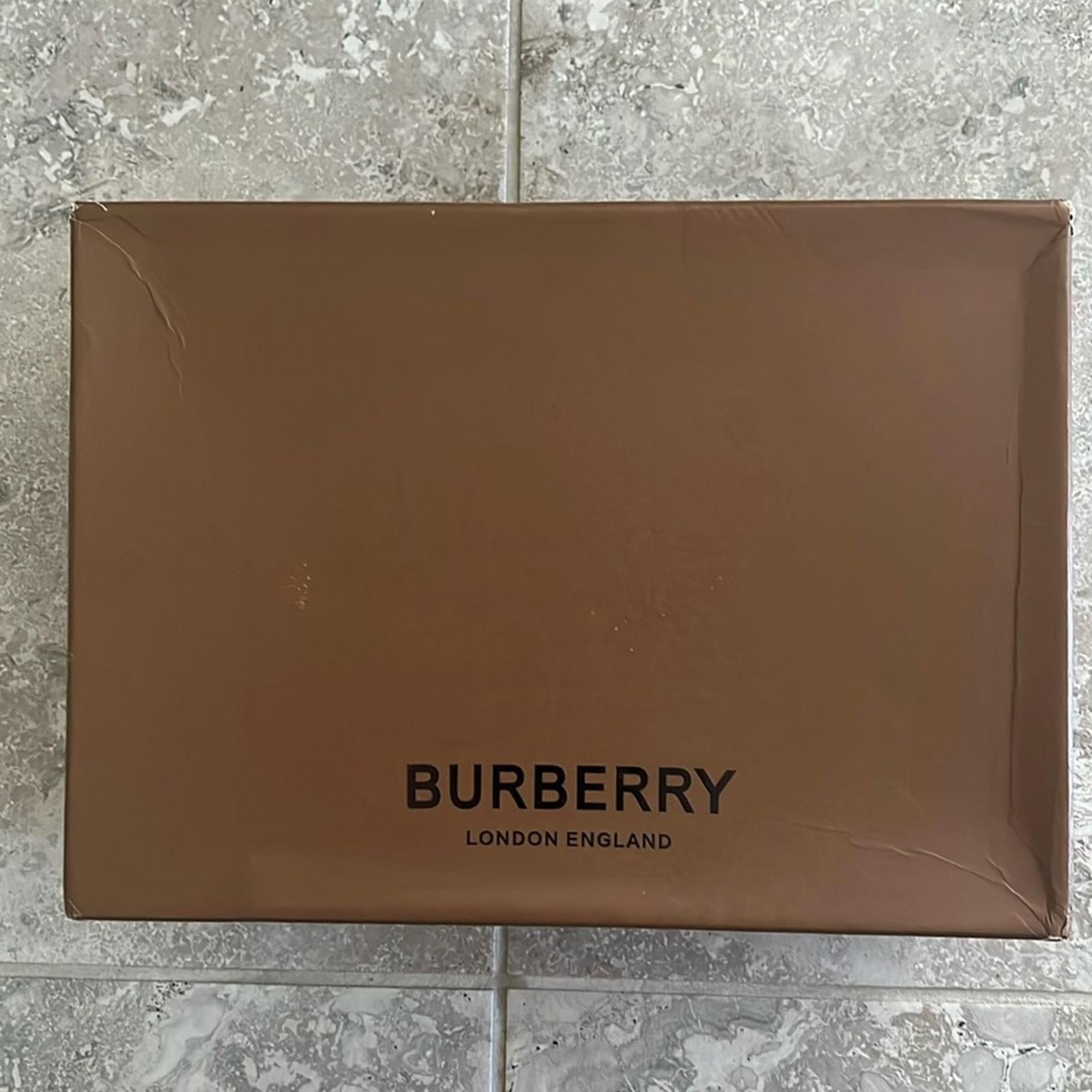 Burberry Blue Check Ramsey Low Top Sneakers, Size EU 43 New in Box