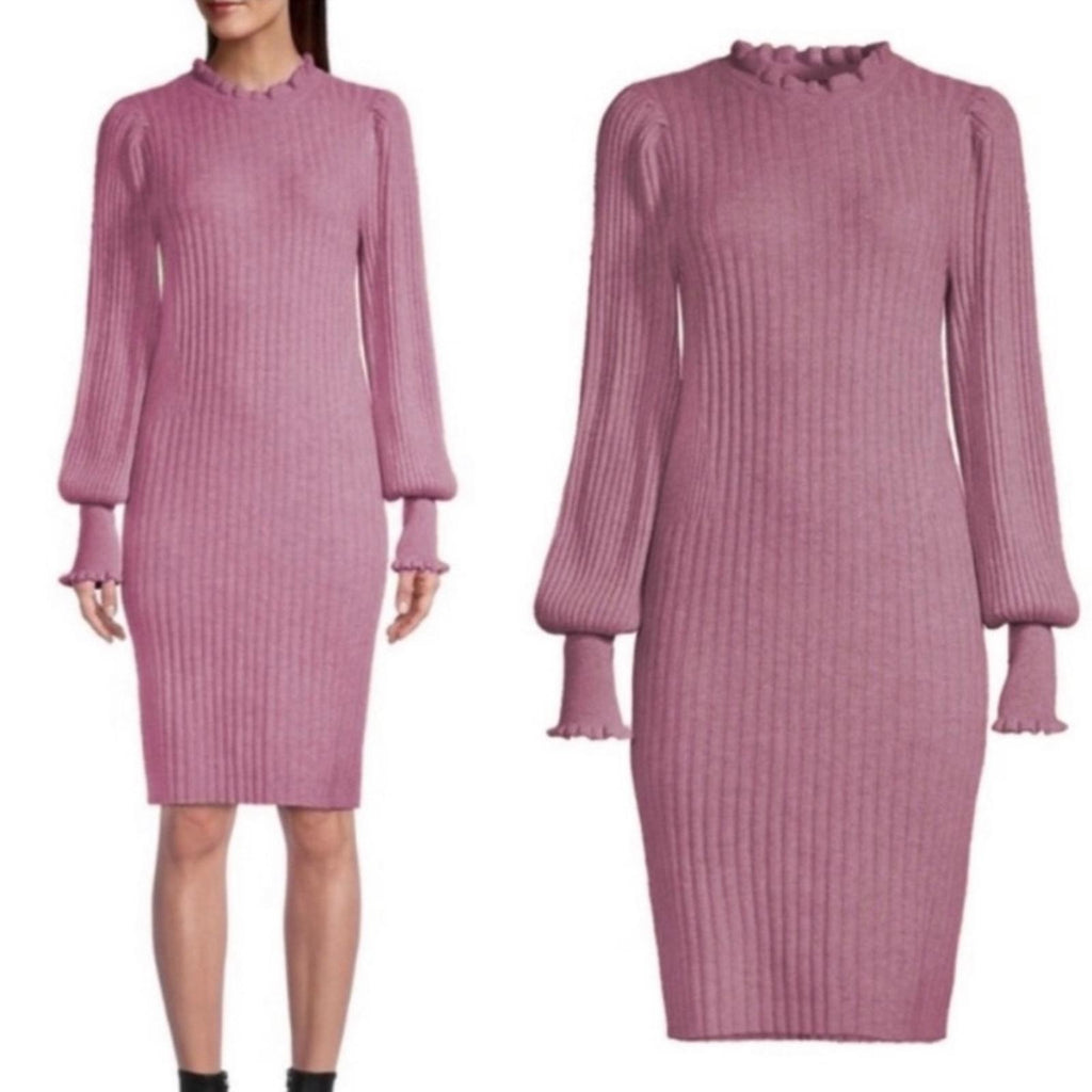 Ellie Tahari Cashmere Balloon Sleeve Sweater Dress Size S New w/Tag