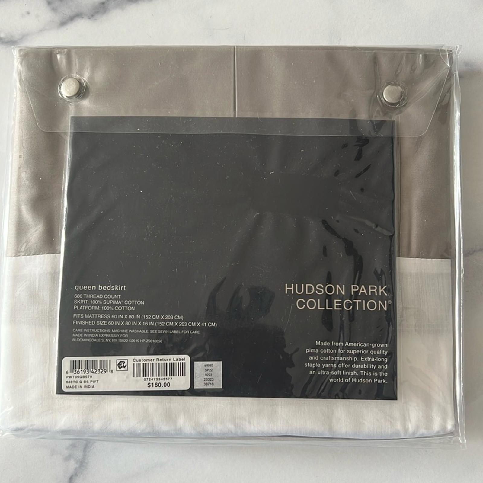 Hudson Park Collection 680TC Sateen Bedskirt Size Queen, New in Packaging $160