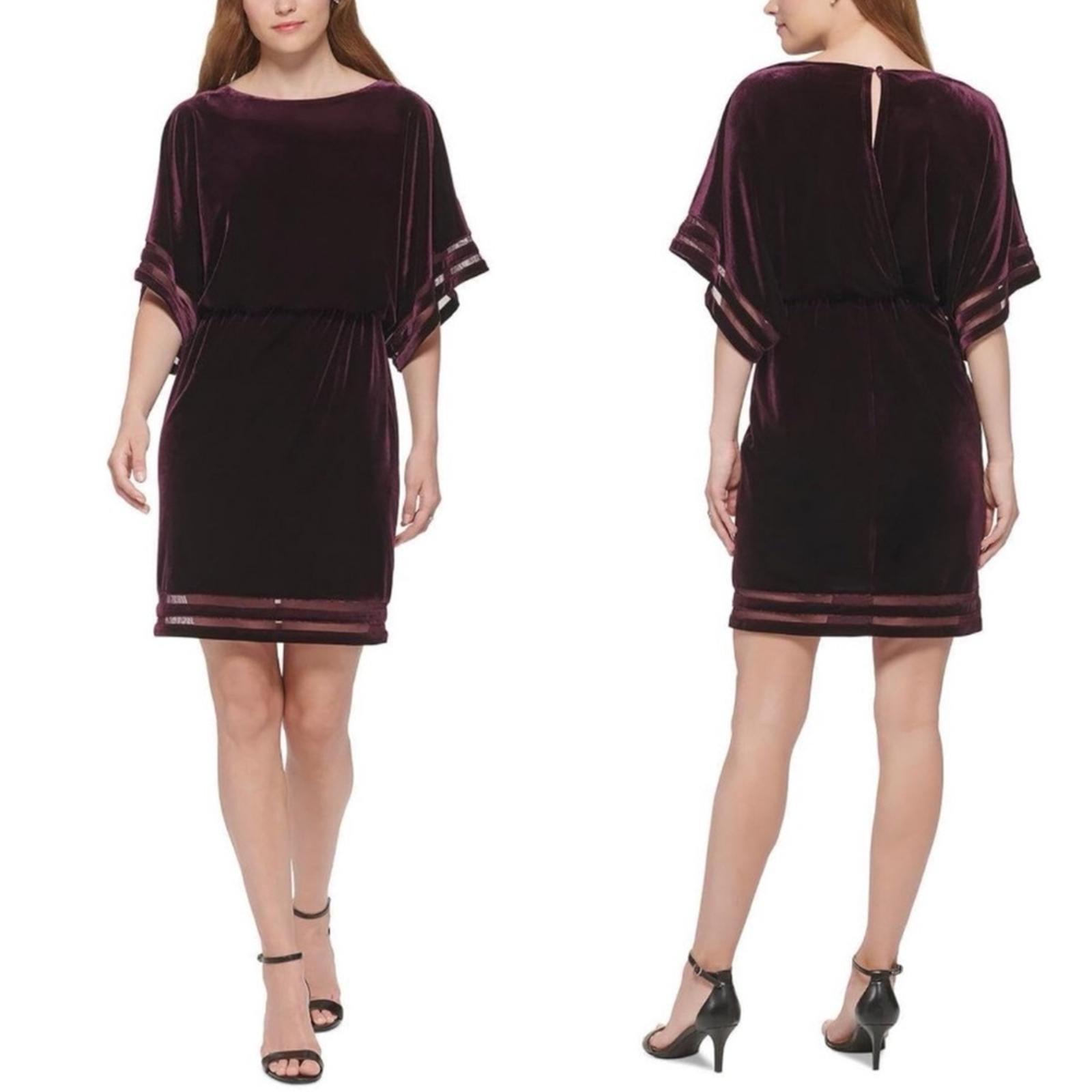 Jessica Howard GREEN Velvet Knee Shift Dress, Size 14 EXCELLENT!
