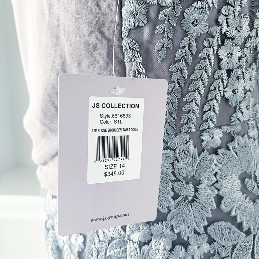 JS Collections Amari One Shoulder Twist Gown, Size 14 with Tag, Retail $348