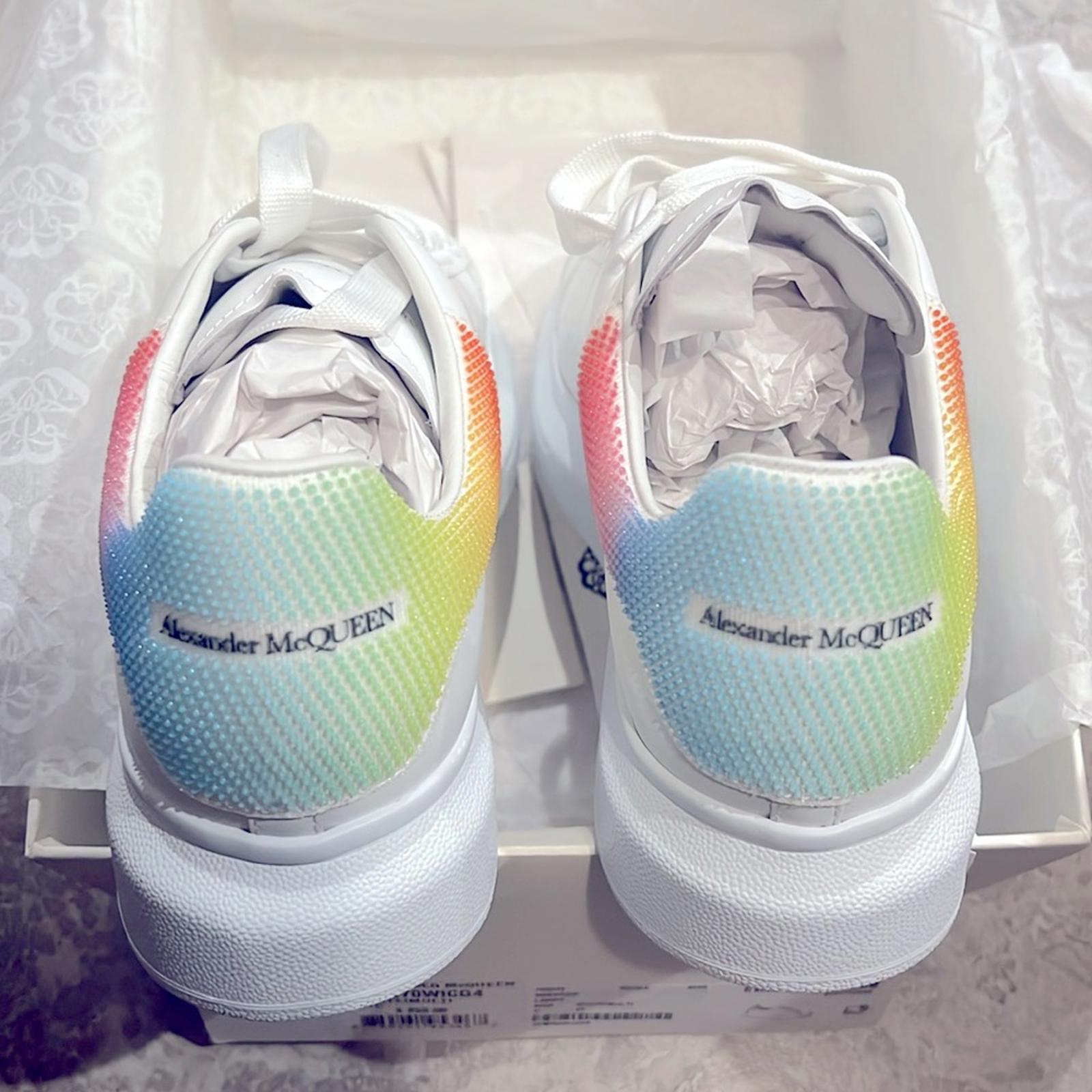 Alexander McQueen White Smooth Calf Leather Sneakers, Size EU 41 New in Box