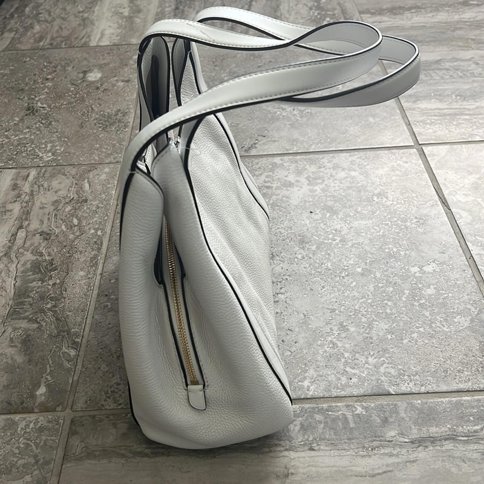 Michael Kors Rosemary WHITE Leather Shoulder Tote Shoulder Bag, New w/Tag $358