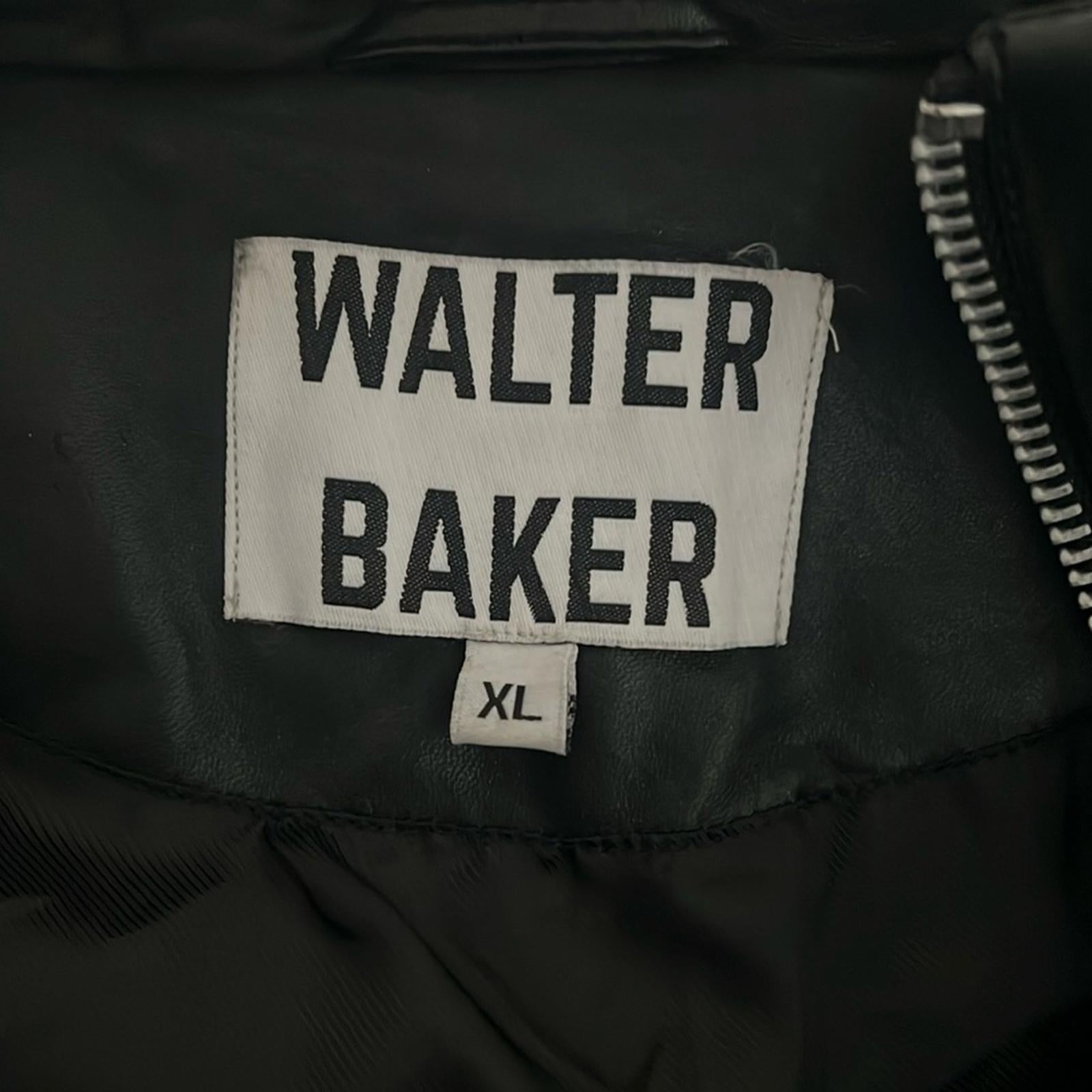 NEW Walter Baker Edwina Puffer Jacket 100% Lamb Leather, Black, NEW w/o Tag $748