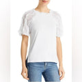 Kobi Halperin Betsy Ruffled Trim Top in White, NWT, Size M Retail $178
