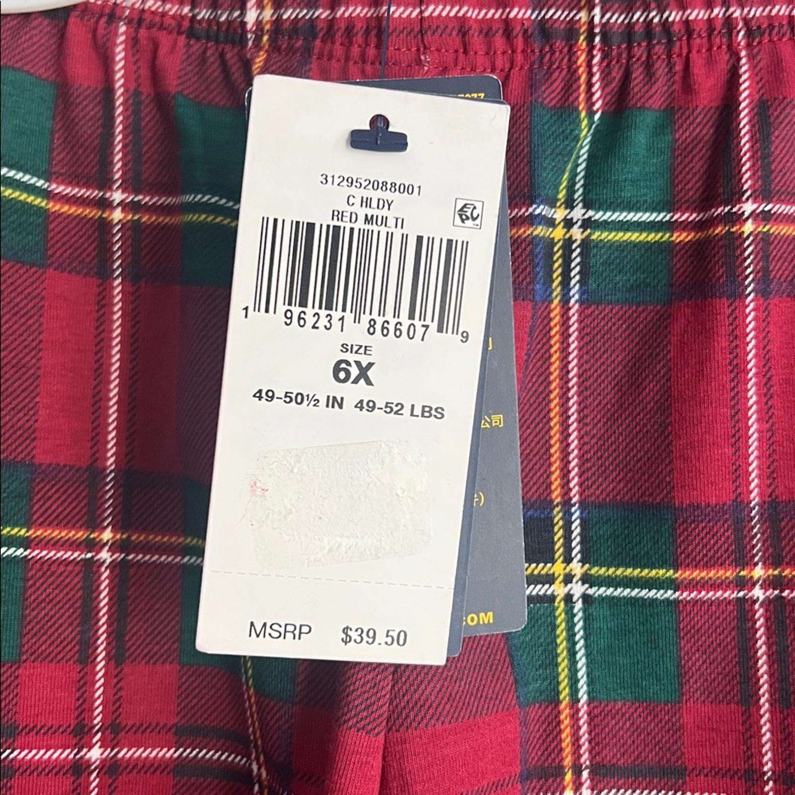 Polo Ralph Lauren Big Girls Plaid Stretch Jersey Legging Pants, Size 6X, NWT