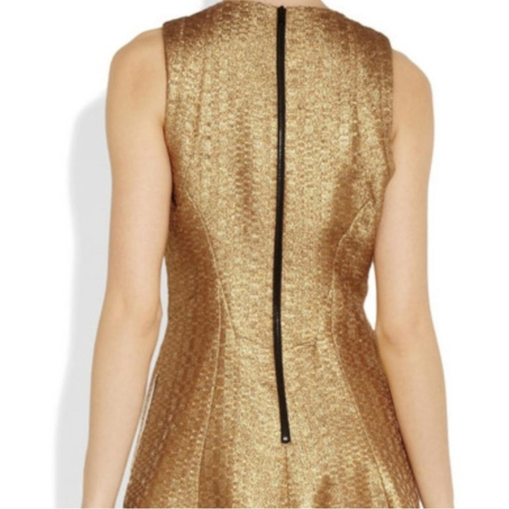 Rag & Bone Gold Renard Brocade Dress, Size 2 EXCELLENT $495