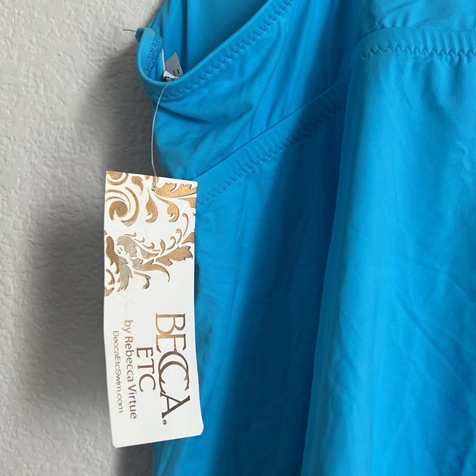 Becca Etc Tankini Swimsuit in Blue, NWT, Size 0X (14-16)