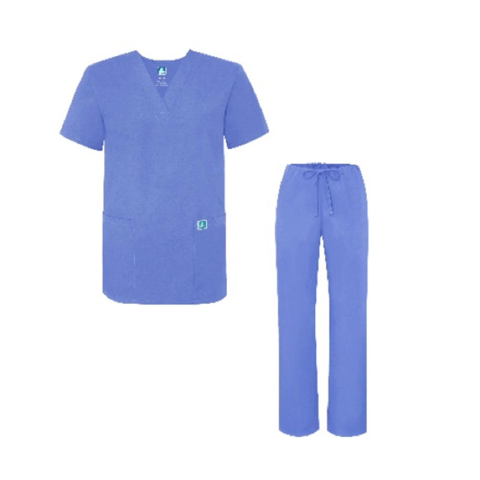 ADAR Universal Unisex Drawstring Scrub Set, Ceil Blue Size 3XL NWT