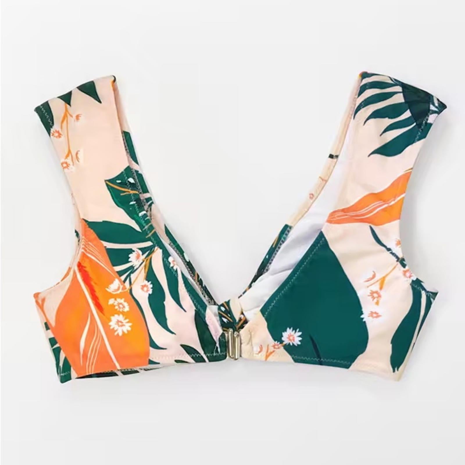 NWT Cupshe Bright Leafy Print Bikini Top, Size M New w/Tag (SOLD OUT)