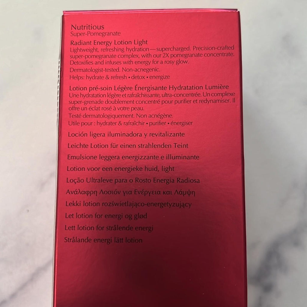 Estée Lauder Nutritious Super-Pomegranate Radiant Energy Lotion Light 400ml NEW