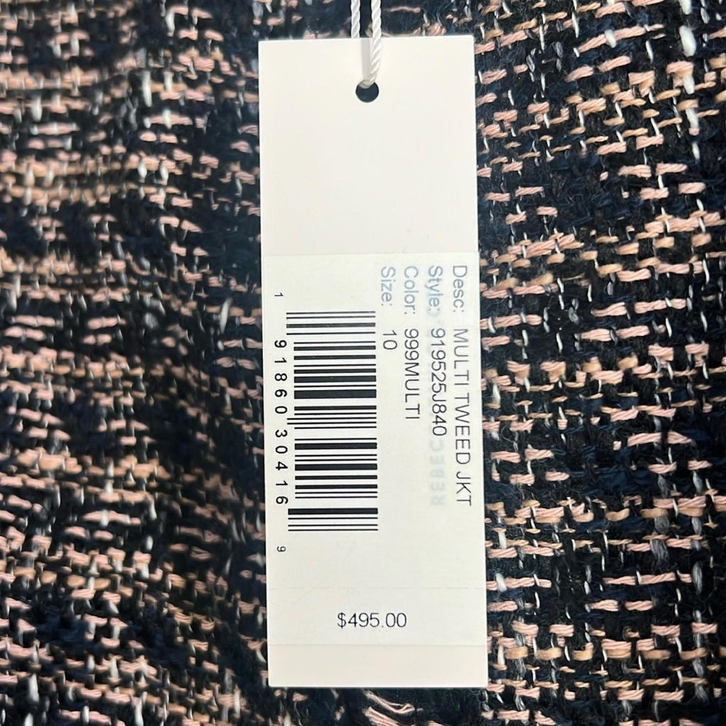 Rebecca Taylor Multi Tweed Ruffle Blazer Jacket, NWT, Size 10