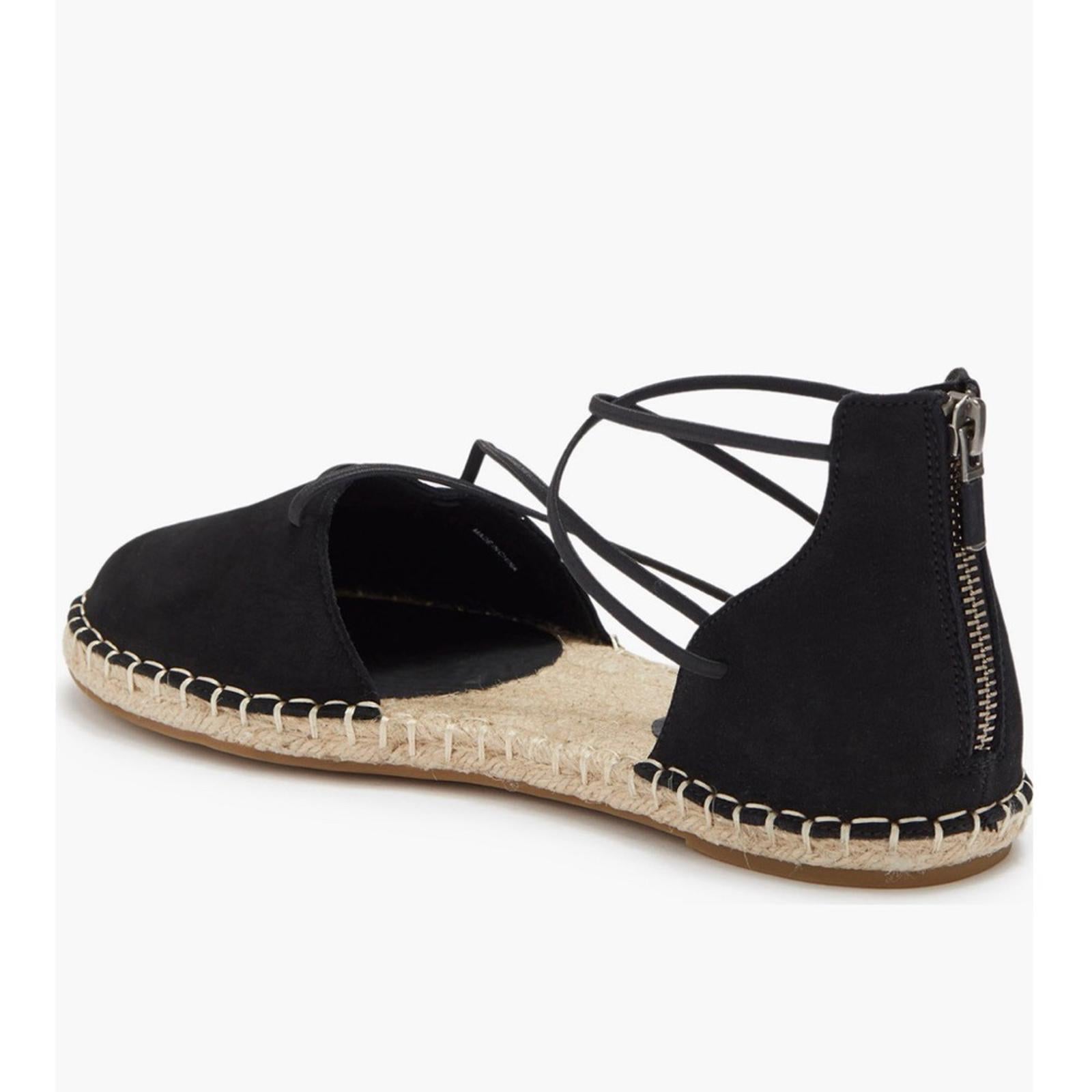 Eileen Fisher Lace-Up Espadrille Black Sandals, Size 11 EXCELLENT! $160