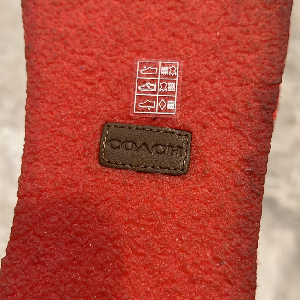 COACH Noelle Terry Cloth Sandal, Red Orange Size 11 Comes in Box - SOLD OUT!