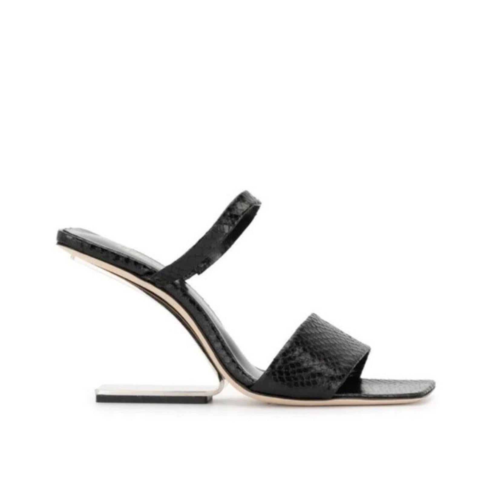 Cult Gaia x Revolve BLACK Rene Cut-Out Heel Sandals, EU39 NEW +DustBag