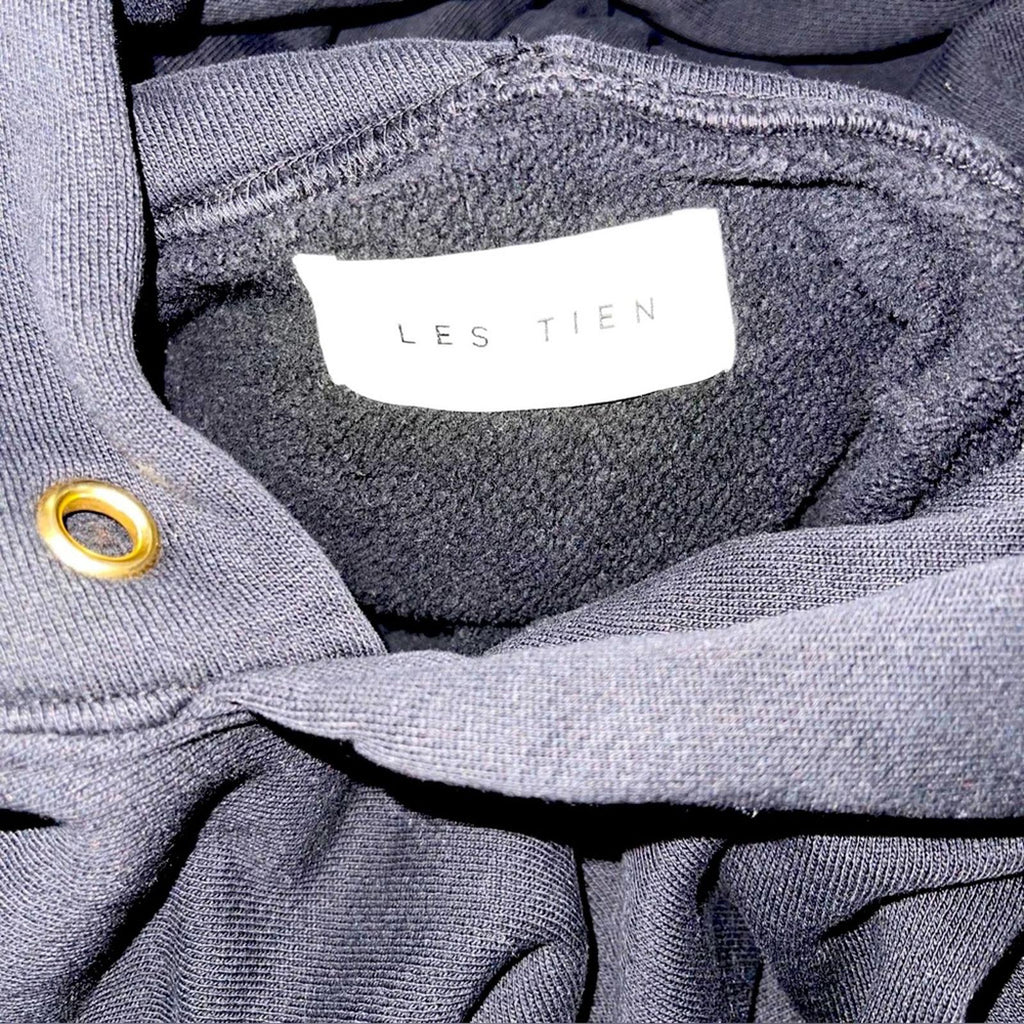 LES TIEN Black Heavyweight Raglan Hoodie, Size XXL EXCELLENT! Retail $220