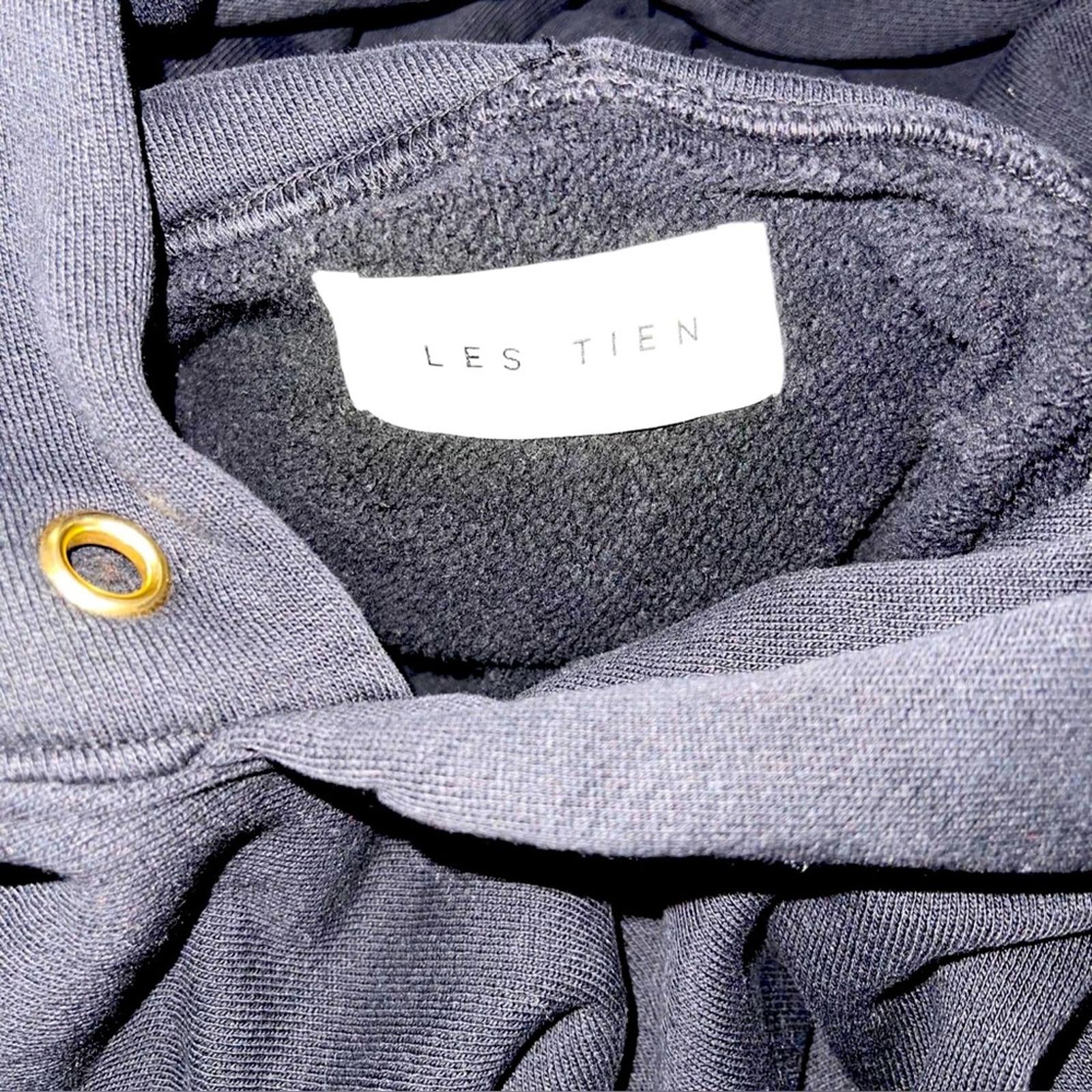 LES TIEN Black Heavyweight Raglan Hoodie, Size XXL EXCELLENT! Retail $220