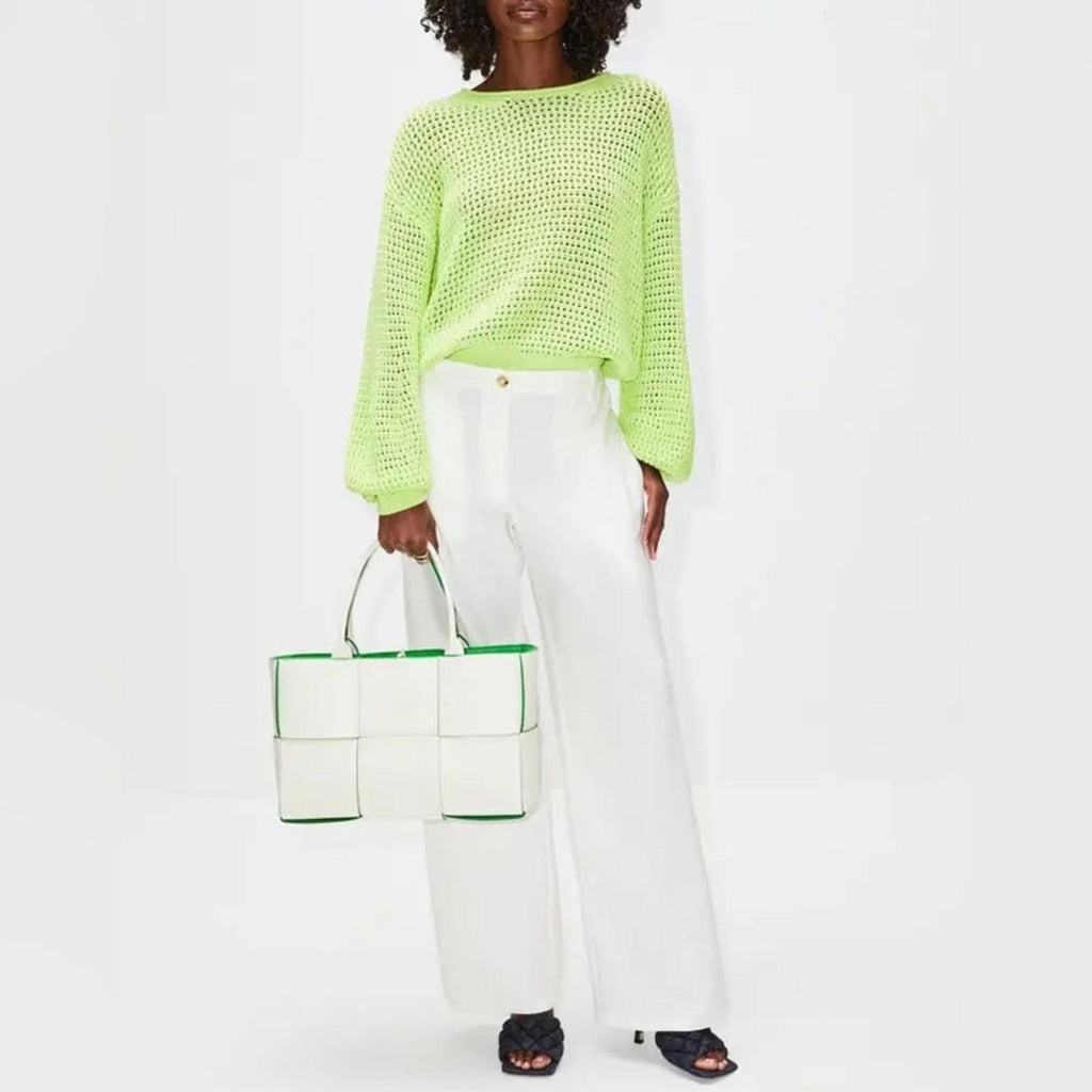 New A.L.C Loose Knit Sweater in Lime Green, Size XL New w/Tag Retail $350
