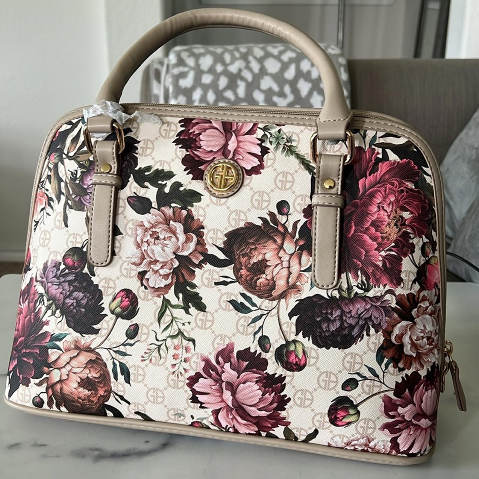 Giani Bernini Floral Saffiano Medium Dome Satchel, NEW
