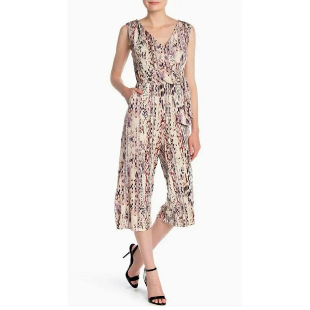 Tahari Sleeveless Jumpsuit w/Stretch Snakeskin Print, Size XXL New w/Tag $138