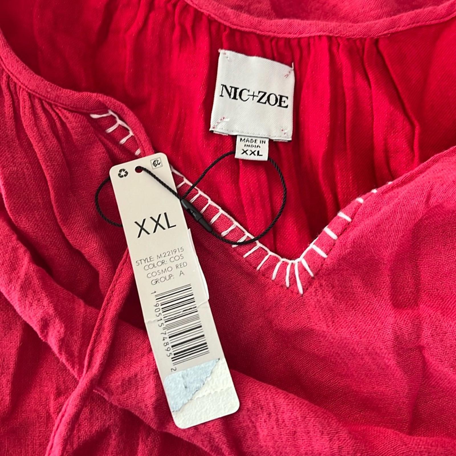 Nic+Zoe Tiered Gauze Sleeveless Tank Dress in Red, Size XXL New w/Tag