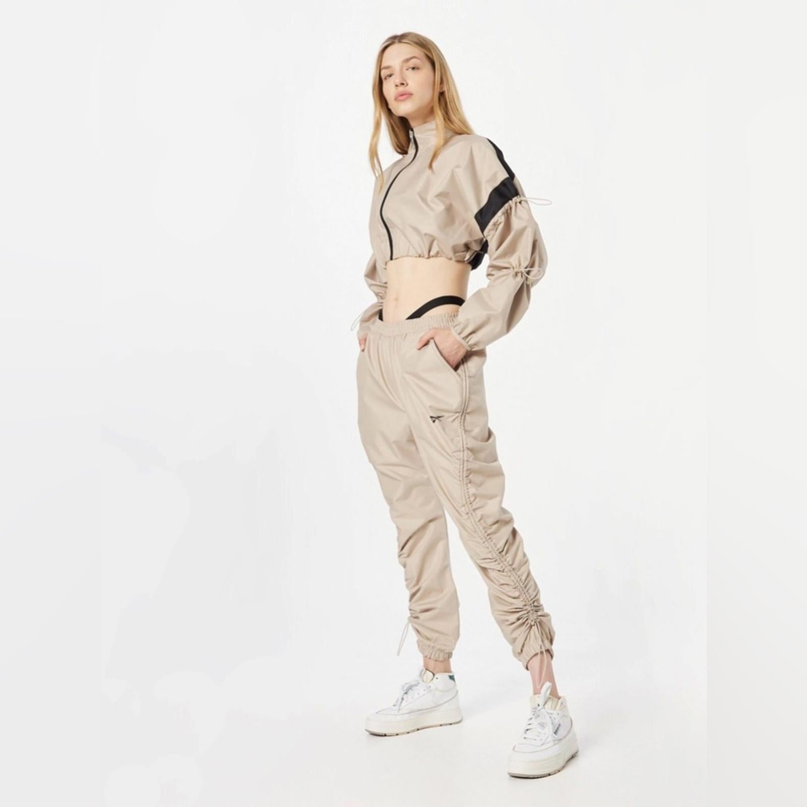 Reebok x Cardi B. Modern Beige Straight-Leg Pants, Plus Size 2X New w/Tag
