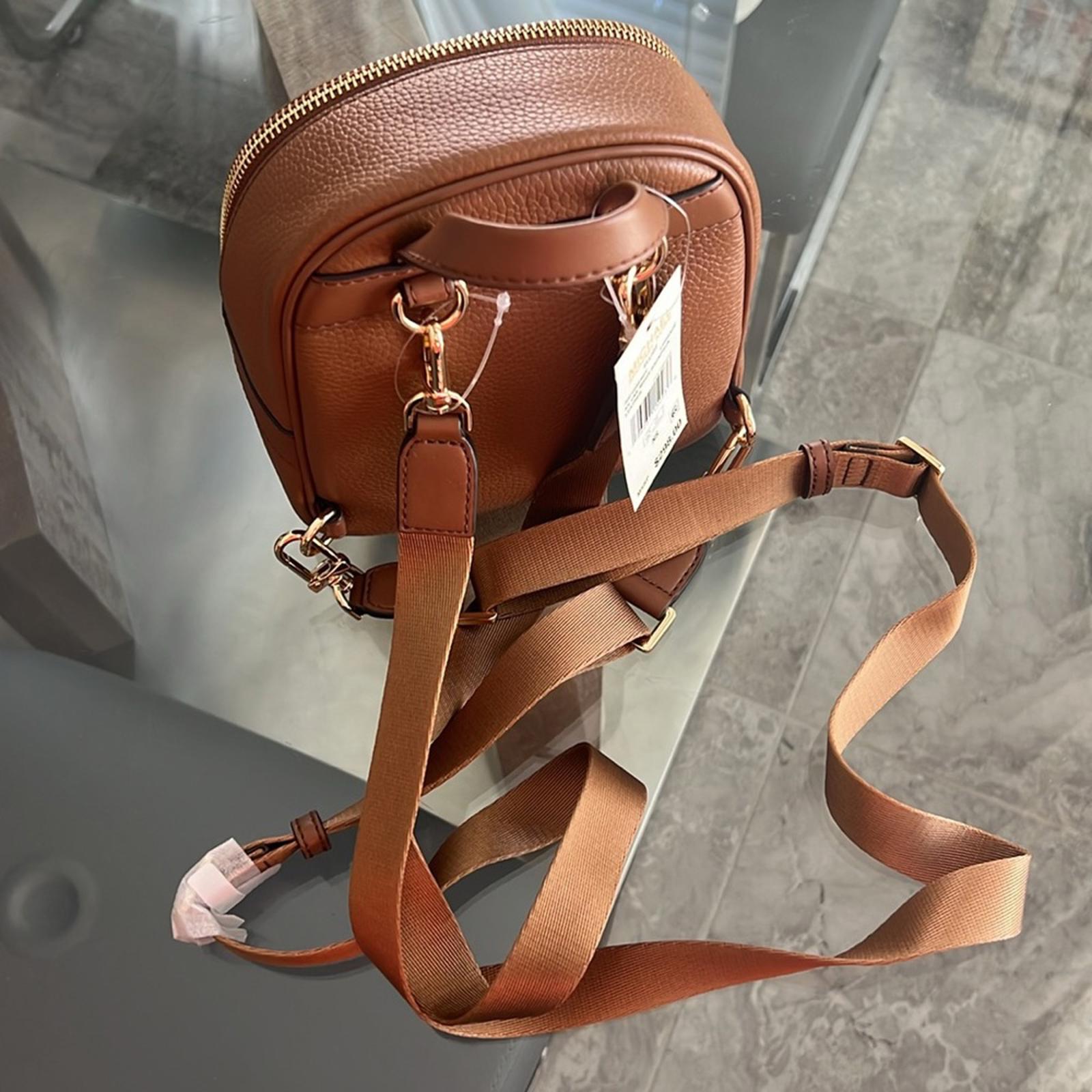 Michael Kors Elliot Messenger Leather Backpack with Rivets, New w/Tag