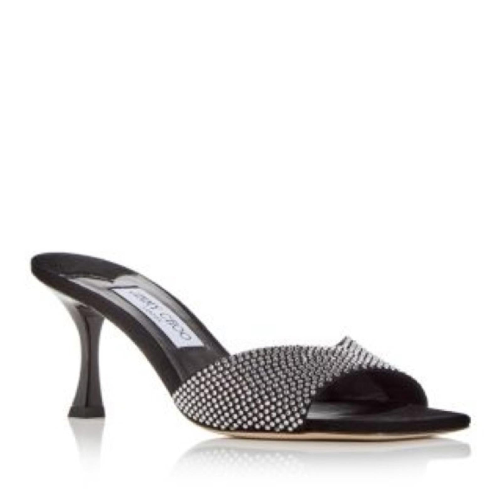 Jimmy Choo Skye 70 Embellished High Heel Slide Sandals