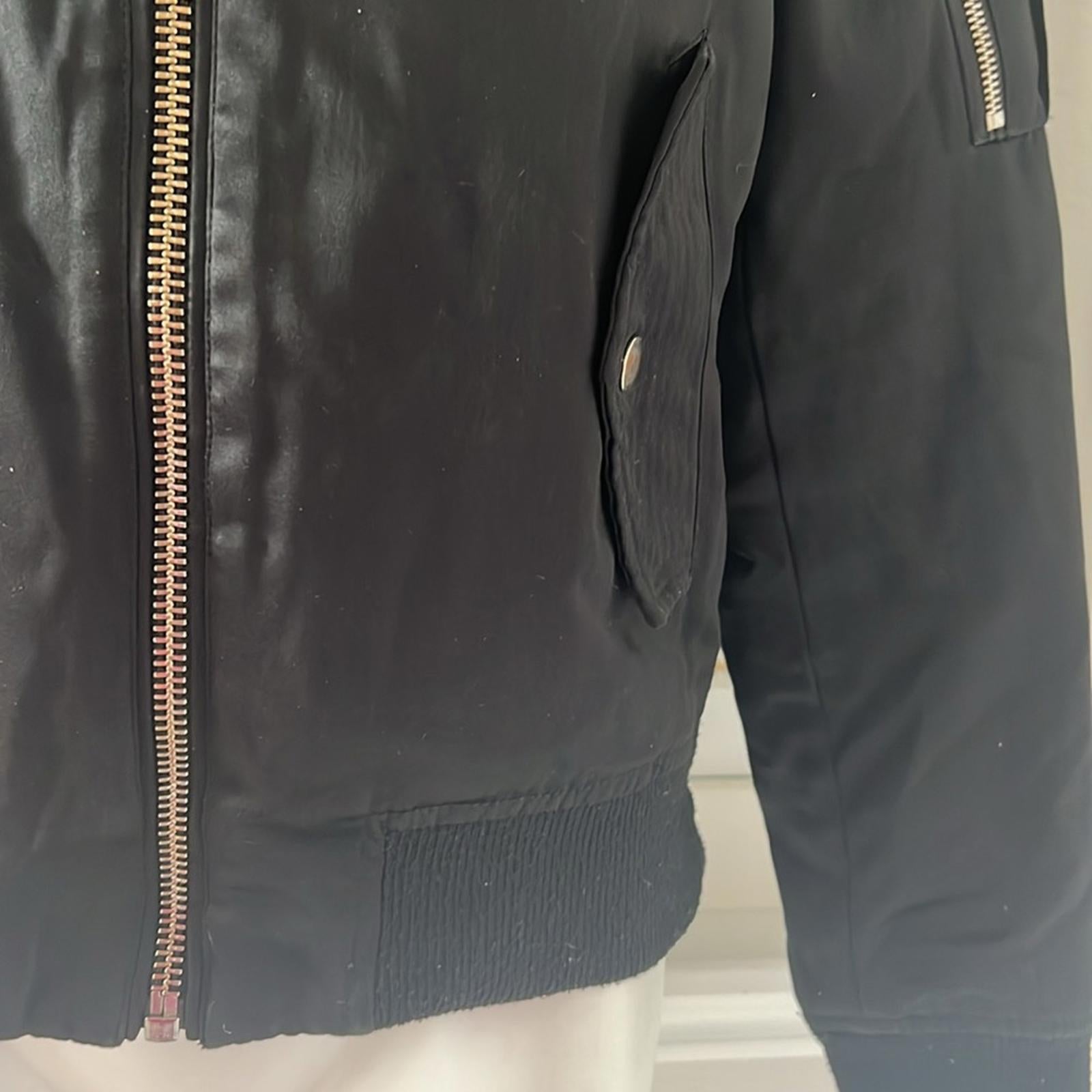 Maje Bart Bomber Jacket in Black, Size EU 40 (US M), Preloved
