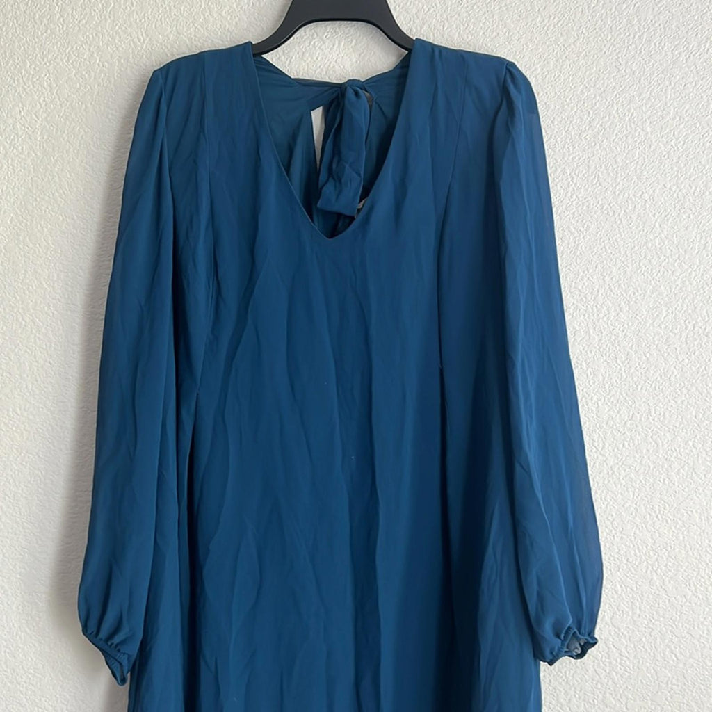 I.N.C. Bow-Back Shift Dress in Teal, Size XL NEW w/Reticket Tag $79