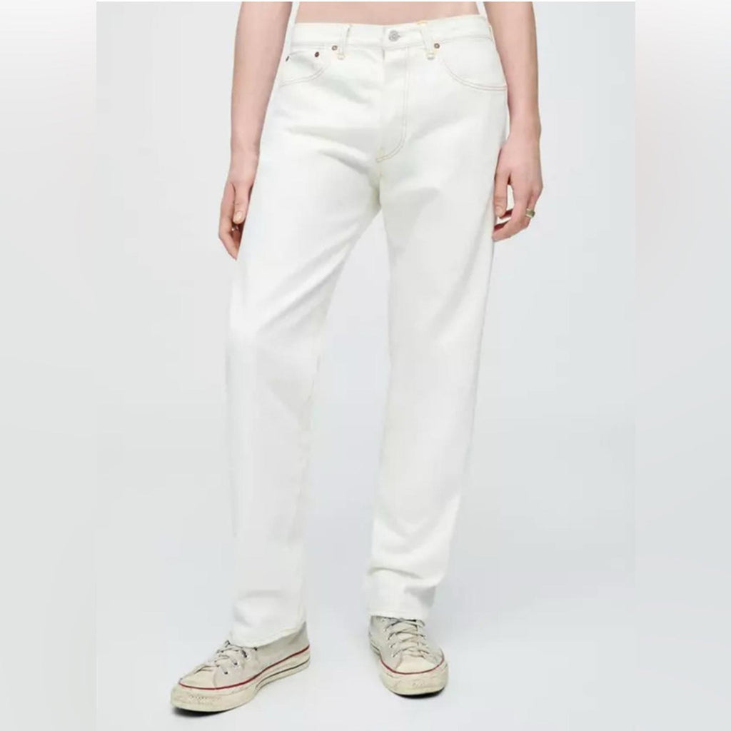 RE/DONE 50s Straight Jeans in Faded White, Size 38 New w/Tag $295