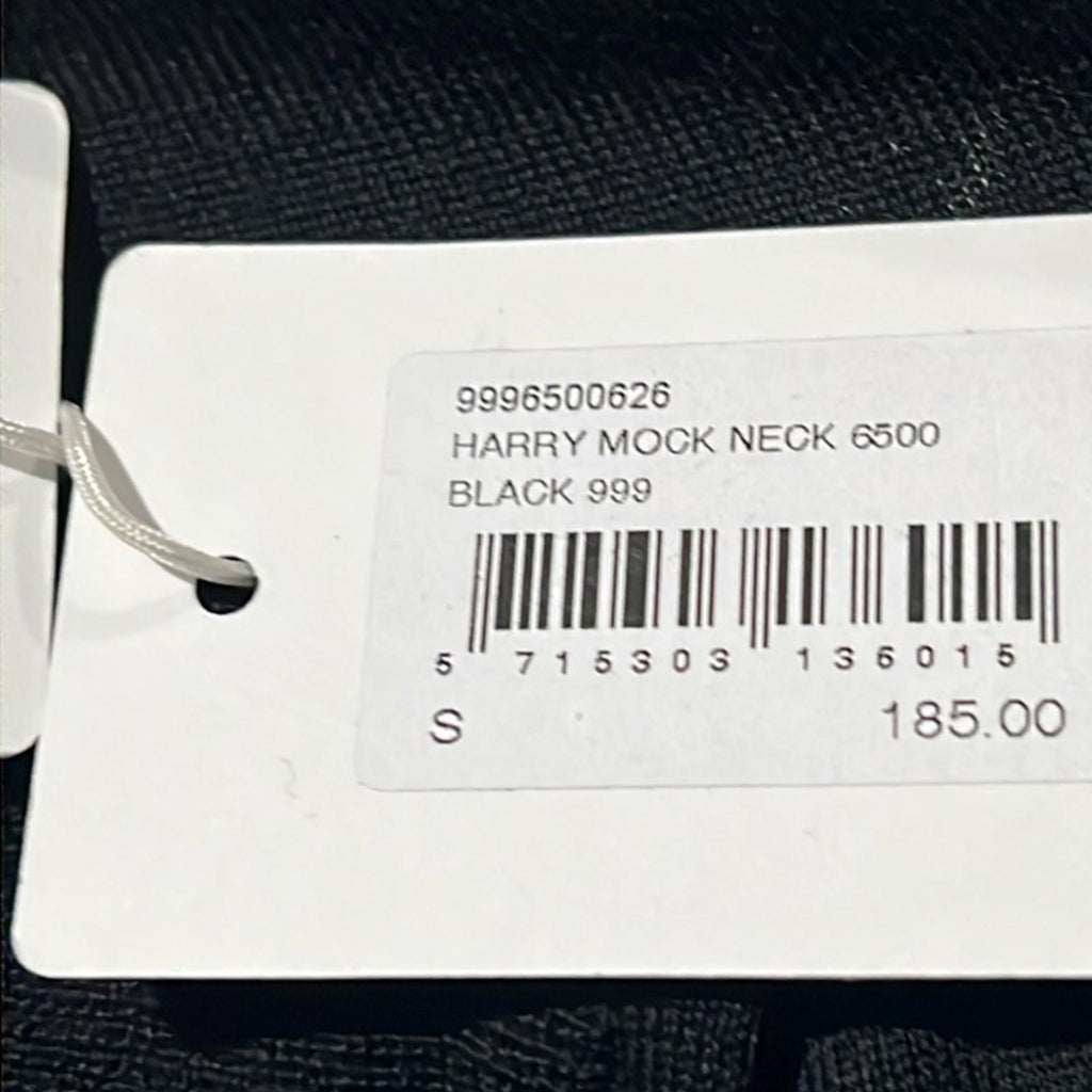 NN07 Harry Mock Neck Sweater in Black, Size S NEW w/Tag $185