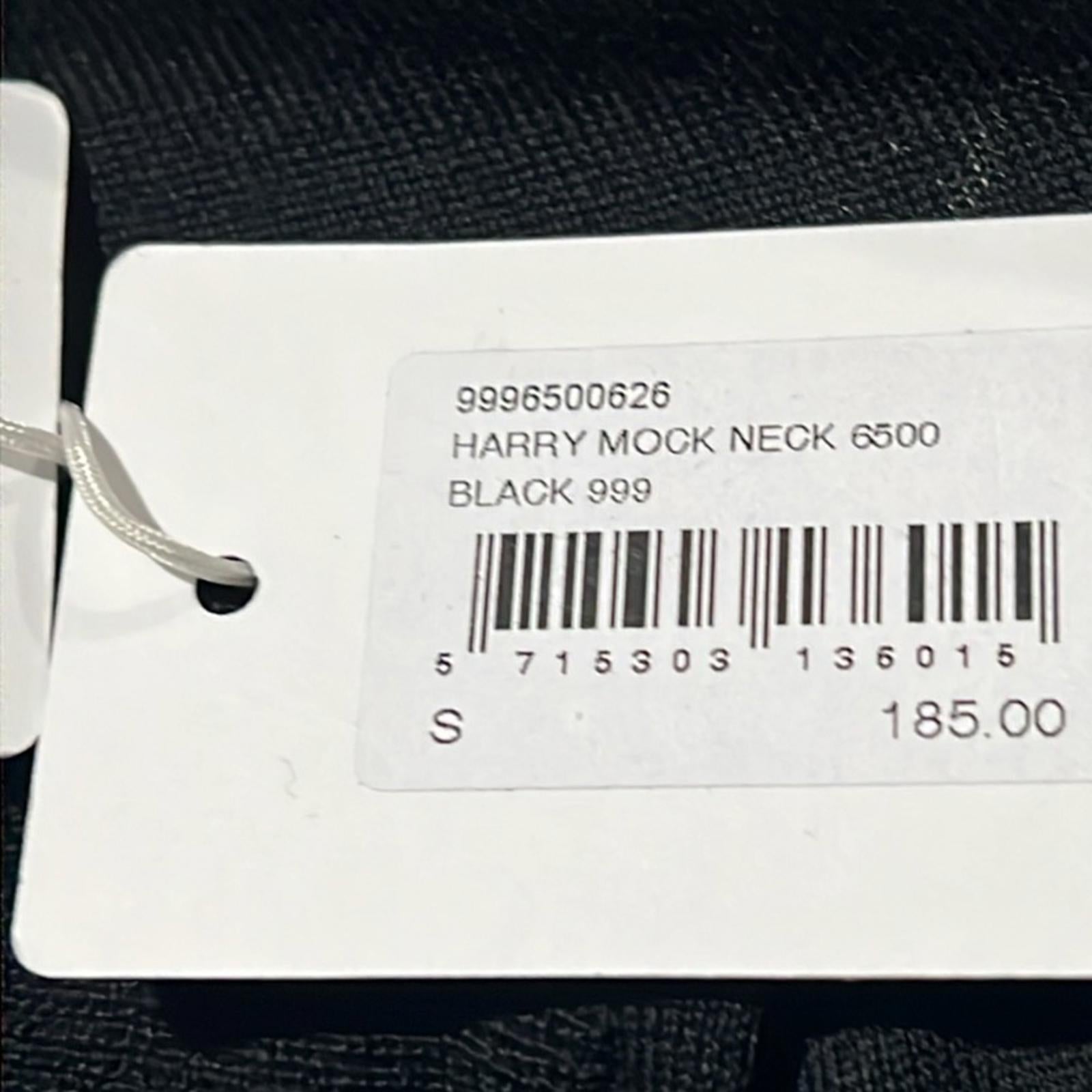 NN07 Harry Mock Neck Sweater in Black, Size S NEW w/Tag $185