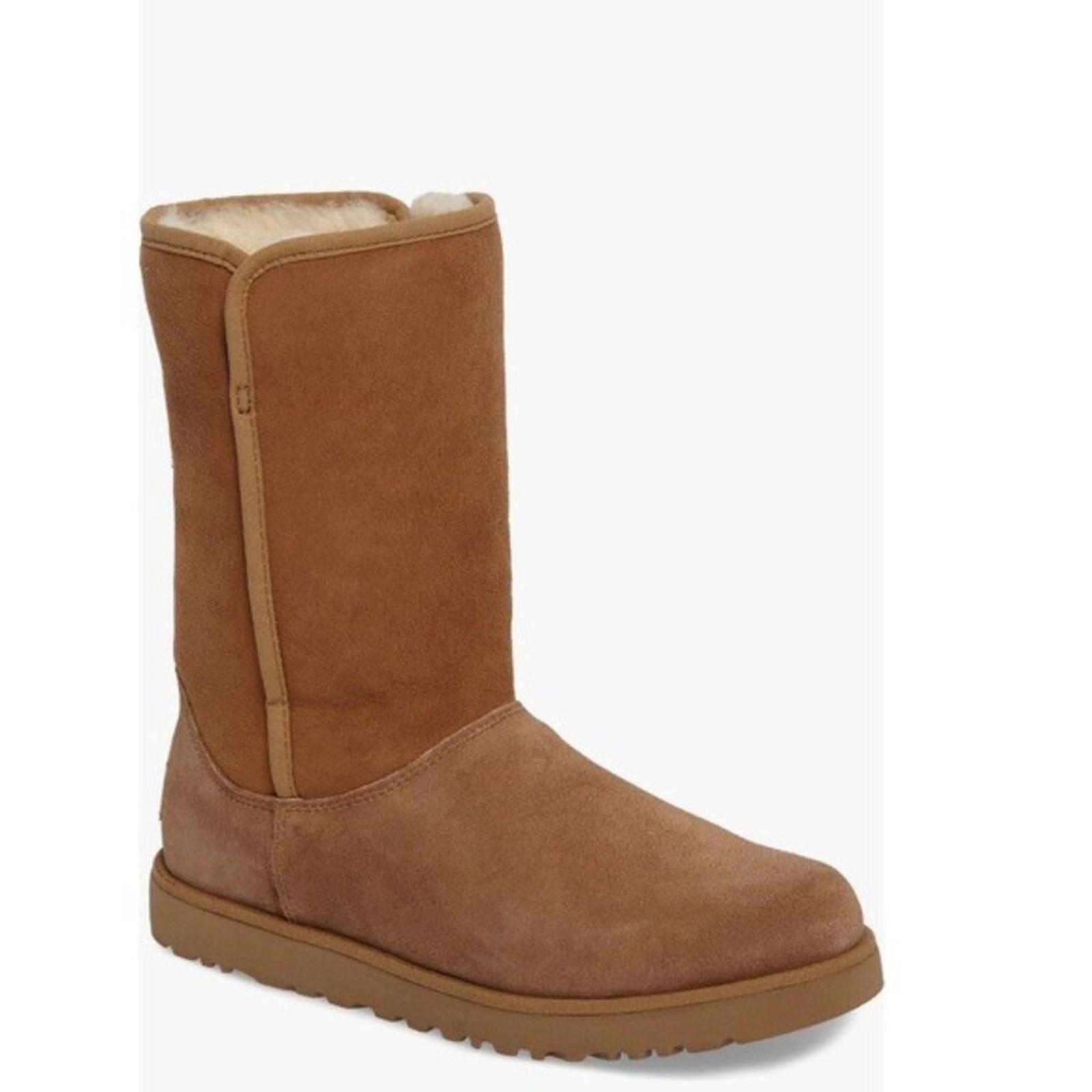 UGG Michelle Chestnut Suede Boots, Fur Leather Size EU36 US5 New in Box