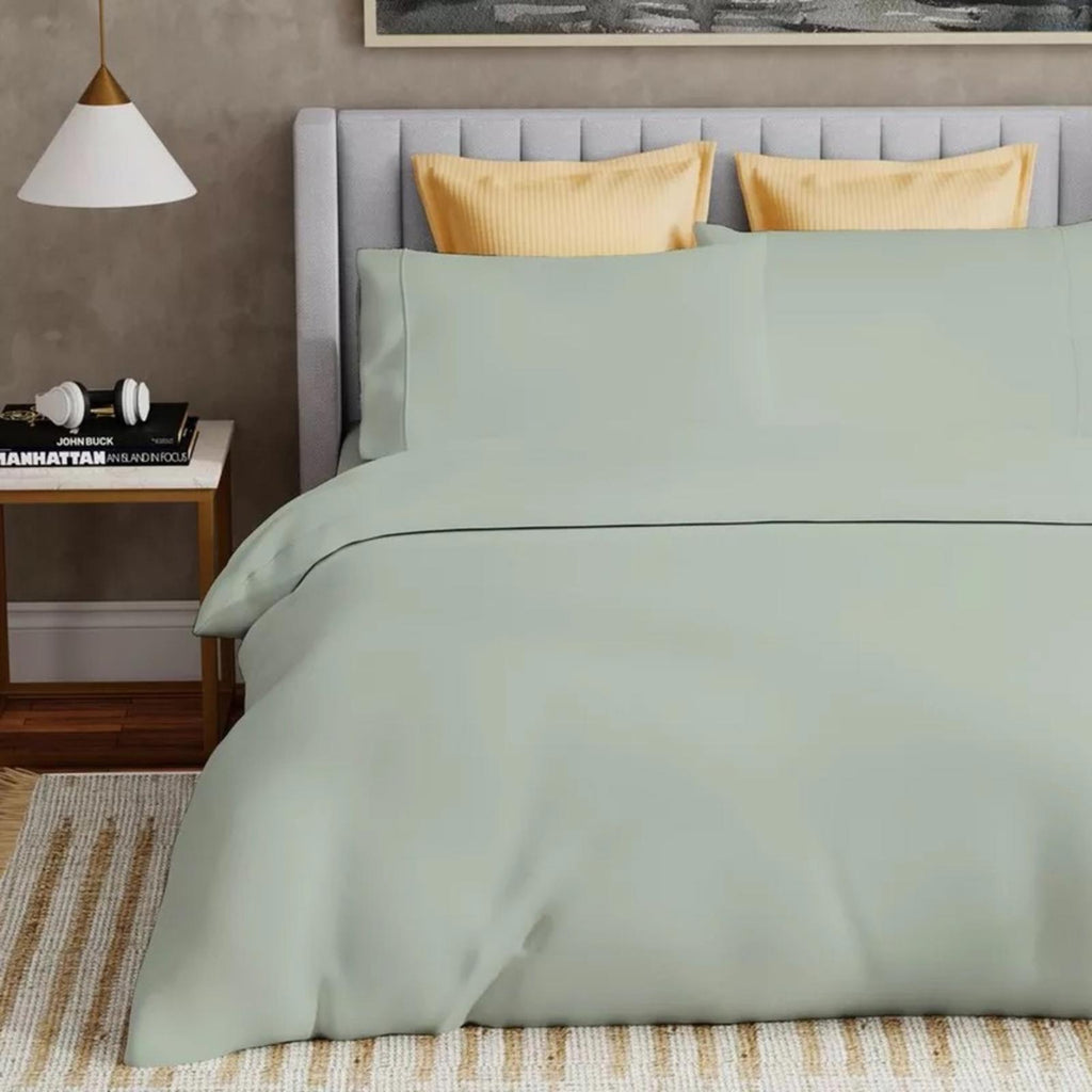Nate Home by Nate Berkus 3-Piece 400TC Percale Duvet in Limestone Queen NWT $278