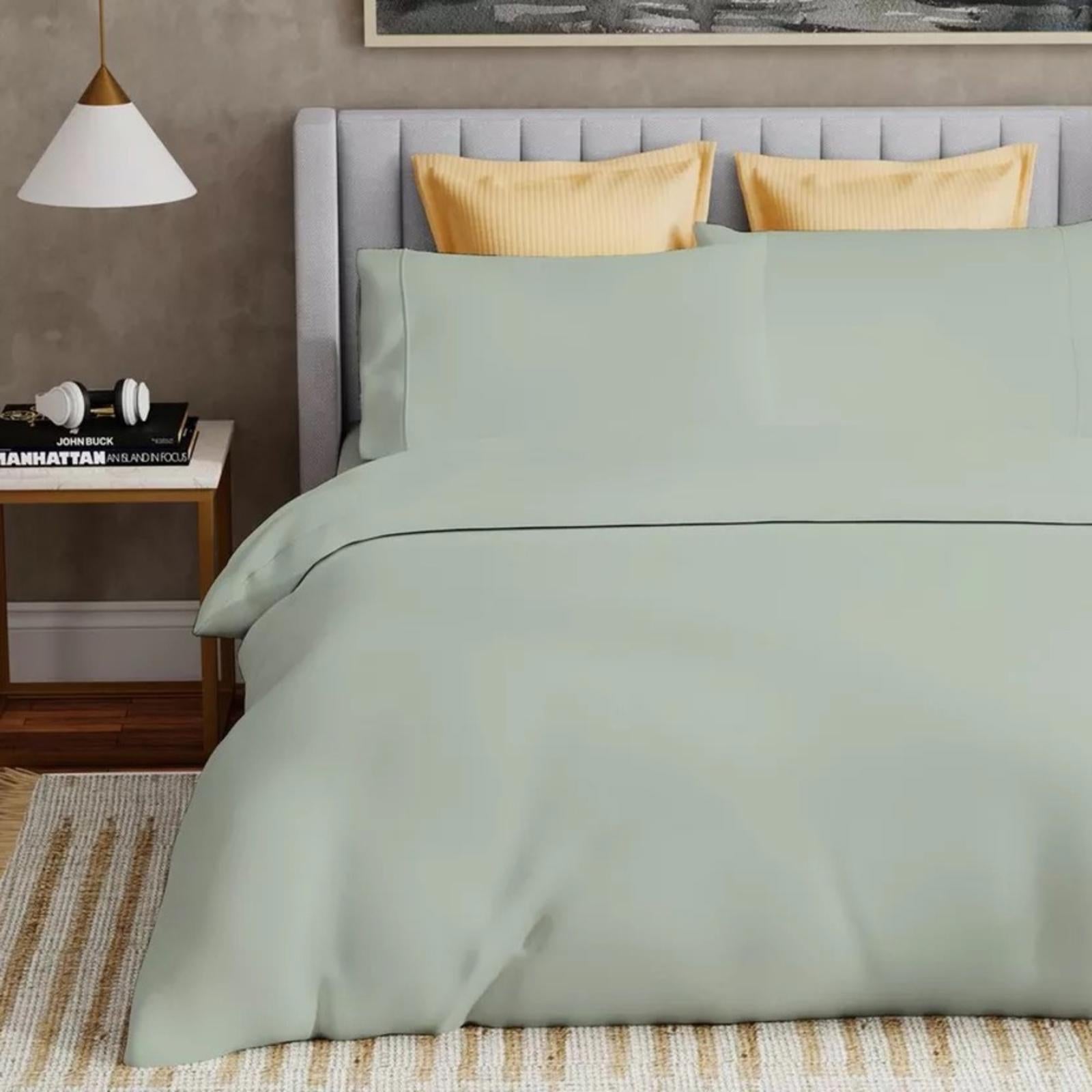 Nate Home by Nate Berkus 3-Piece 400TC Percale Duvet in Limestone Queen NWT $278