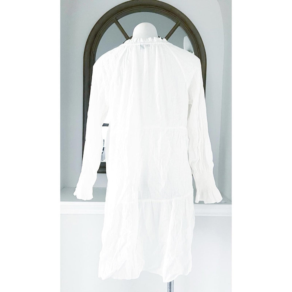 J. Crew Tiered Tunic Dress in White, Size Small EXCELLENT!