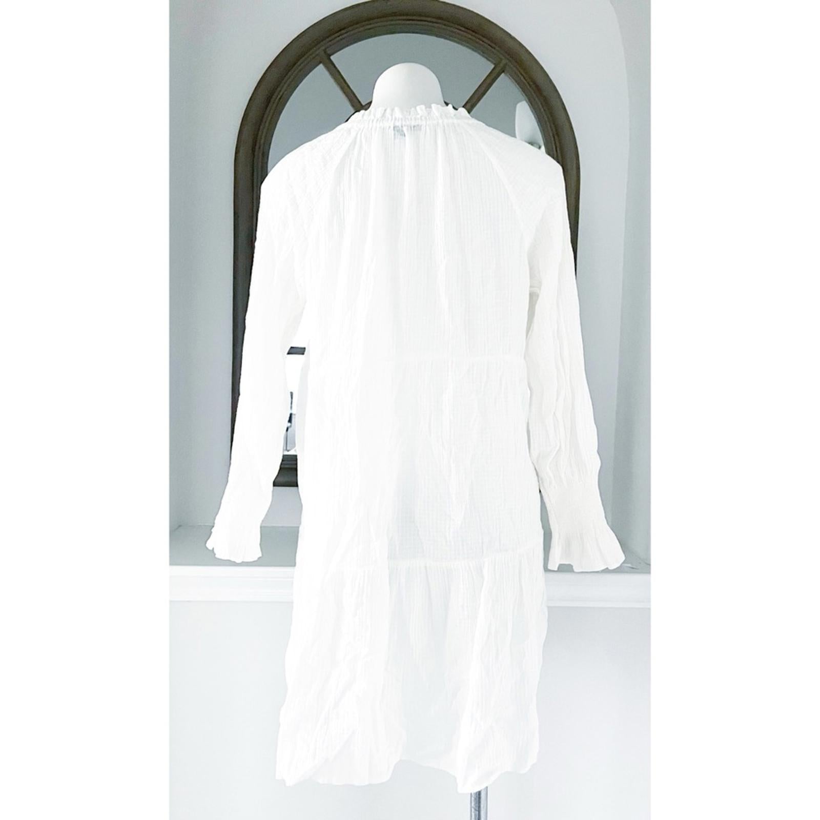 J. Crew Tiered Tunic Dress in White, Size Small EXCELLENT!