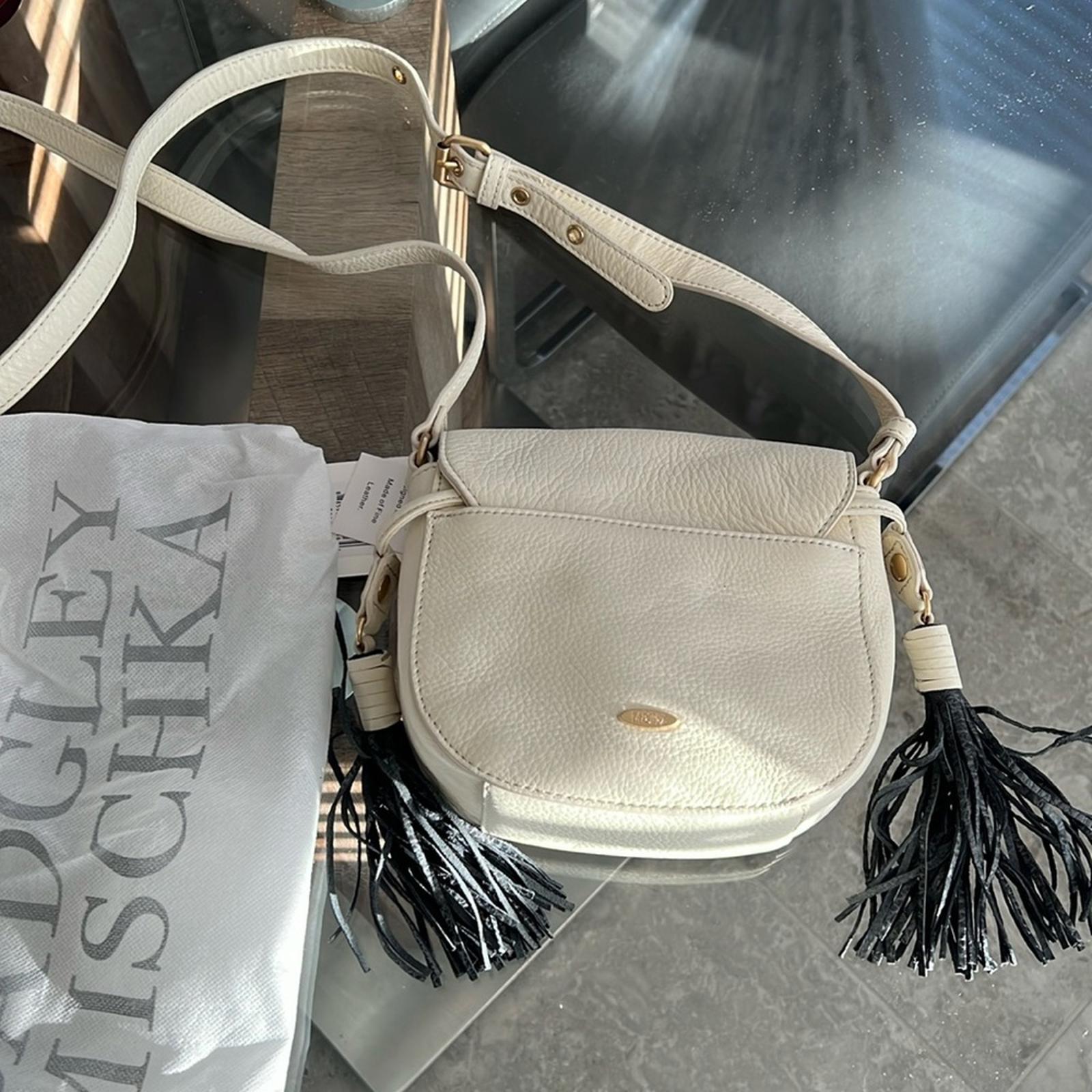 NEW Badgley Mischka Bailey Crossbody Bag, Bone/Ivory New w/Tag + Dust Bag