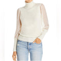 Cashmere Mesh Sleeve Turtleneck Sweater from C by Bloomingdale's Size XL NWT