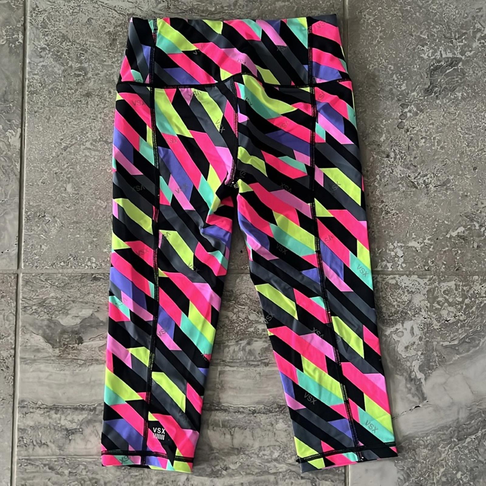 VSX Victoria’s Secret Knockout Vibrant Crop Leggings, Size XS EXCELLENT!