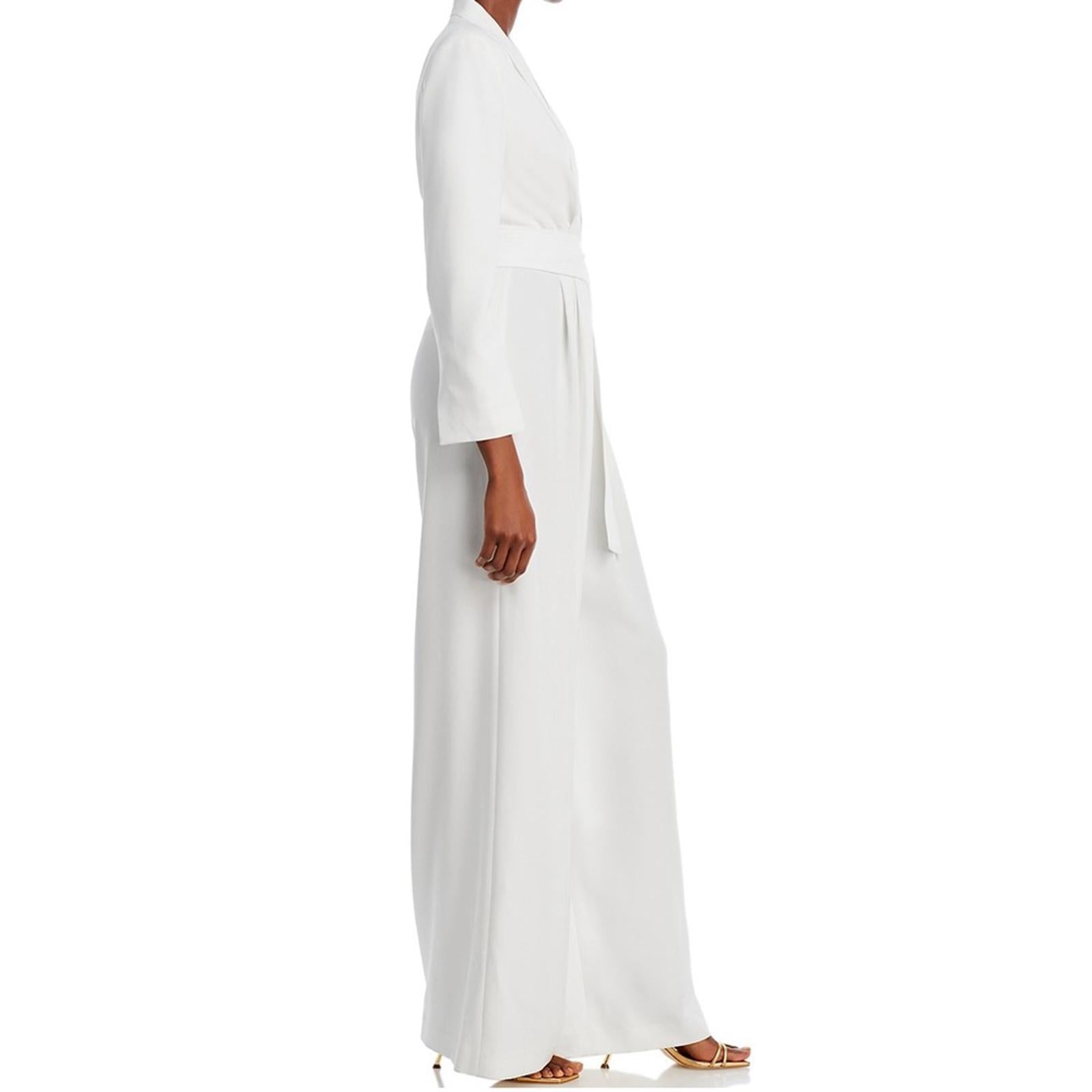 A.L.C. Kieran II Tailored Belted Wide Leg Jumpsuit in White, Size 0 New with Tag