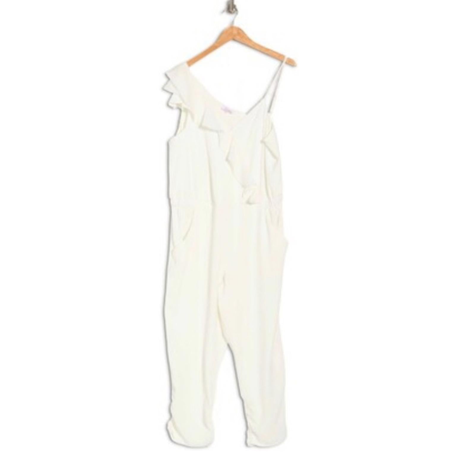 NWT Parker Addison Revolve Asymmetrical Jumpsuit in White, New w/Tag Retail $278